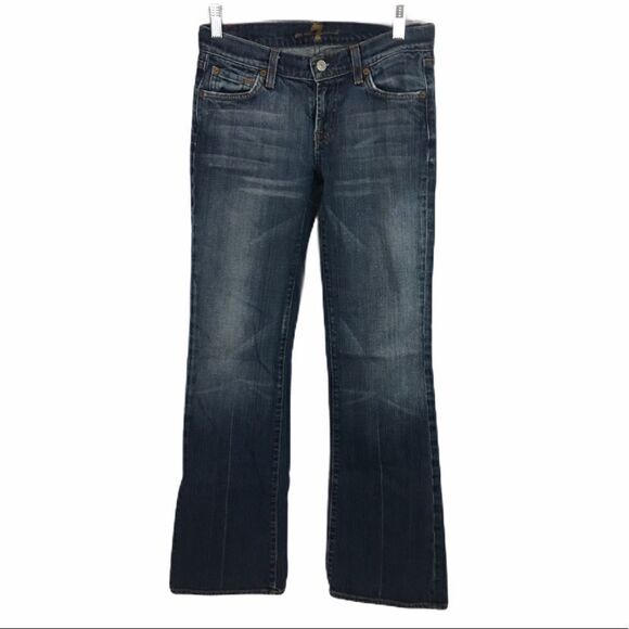 7 For all mankind retro bootcut zip up  jeans 26 - Picture 3 of 9